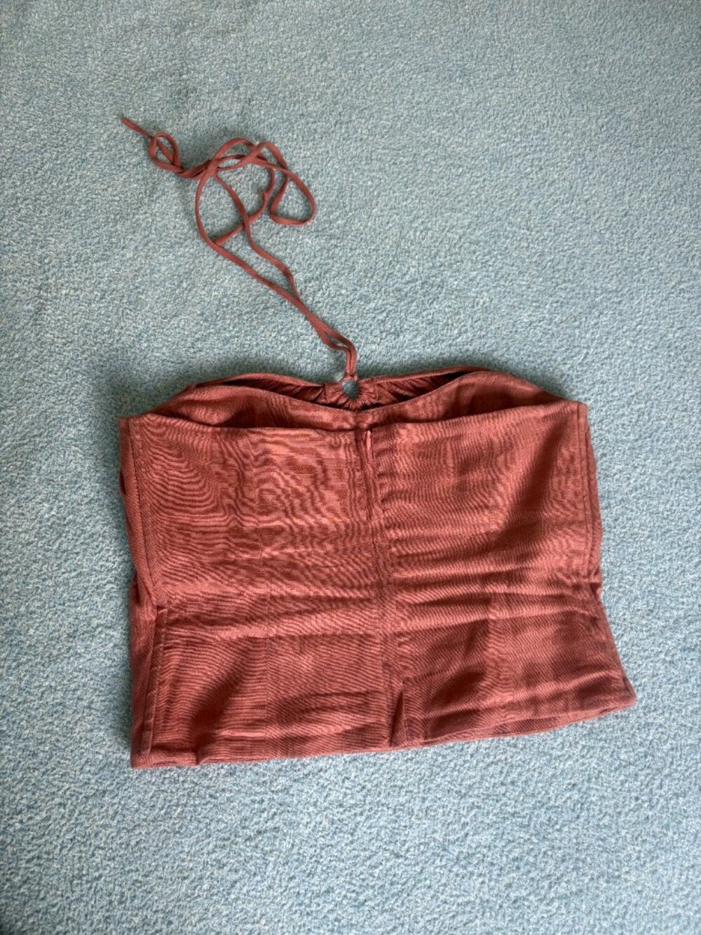 Cult Gaia Pink Linen Halter Top | Size M - Picture 4 of 7